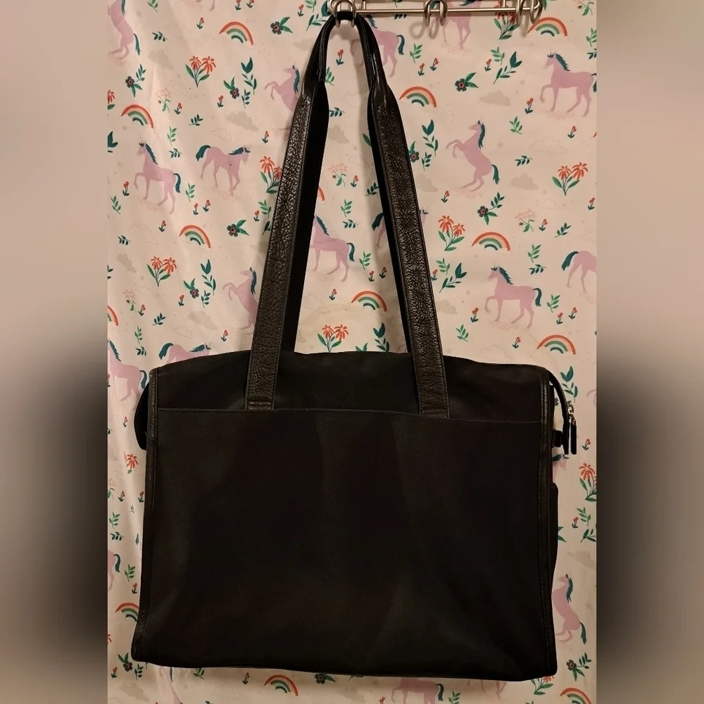 EUC Vintage 90s Fossil Black Business Casual School Padded Unisex Laptop Bag